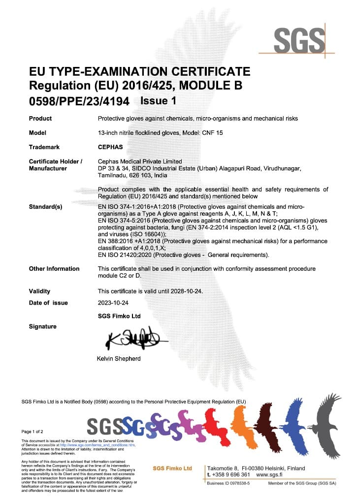 CE Mark certificate